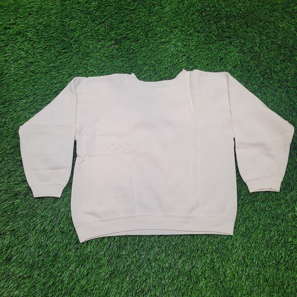 VTG 1985 Funny Rabbit Sweatshirt Womens Large (Tagged M) Cropped 3/4 Sleeve - Picture 7 of 8